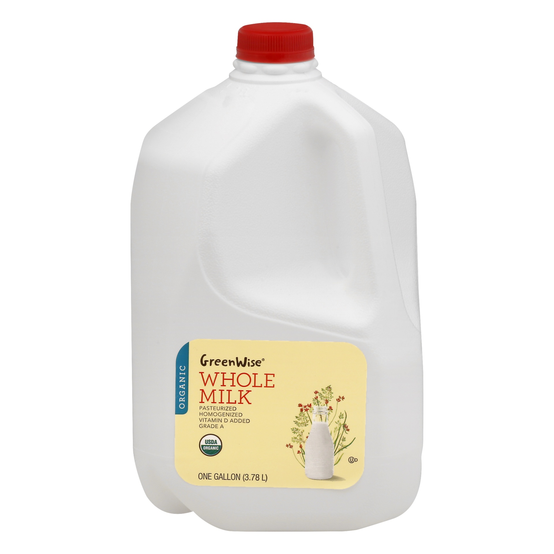 slide 1 of 1, GreenWise Whole Organic Milk, 1 gal