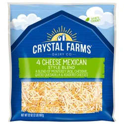Crystal Farms 4 Cheese Mexican Style Blend, 32 oz