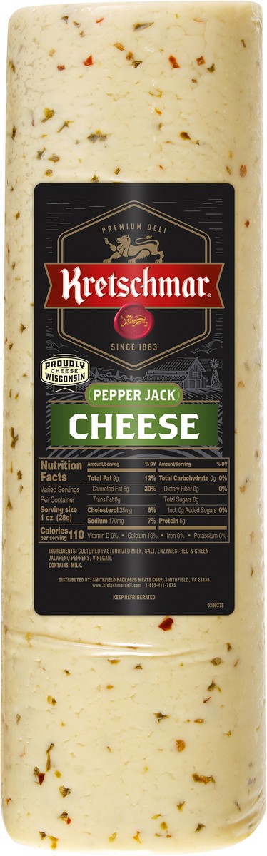 slide 10 of 12, Kretschmar All Natural Pepper Jack Cheese, 1 ct