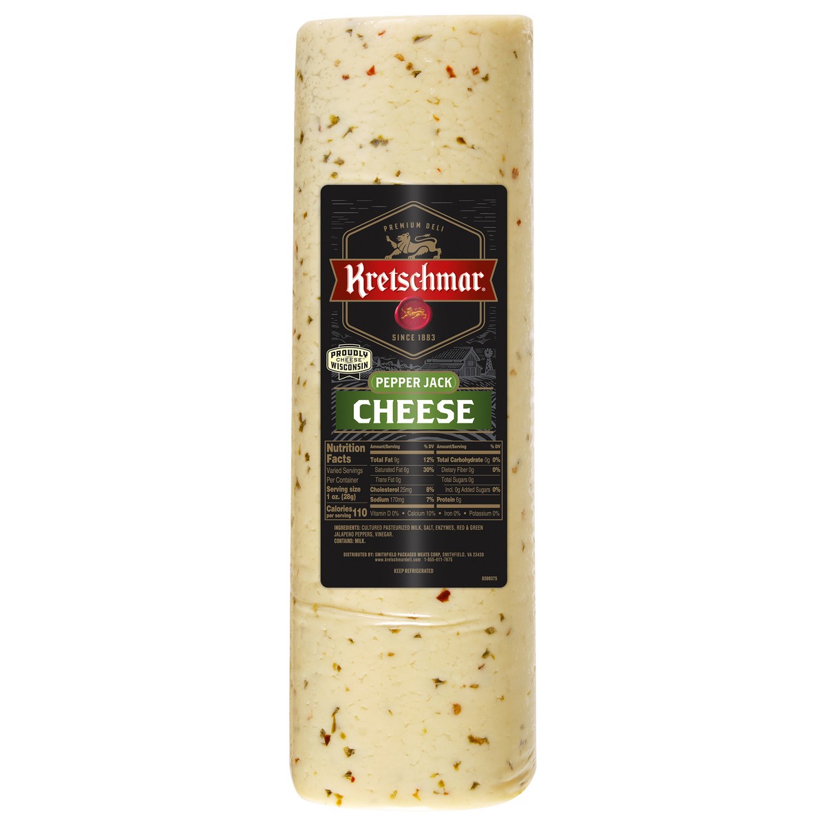 slide 3 of 12, Kretschmar All Natural Pepper Jack Cheese, 1 ct