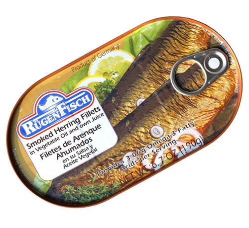 slide 1 of 1, Rugen Fisch Rugen Fish Smoked Mackerel In Vegetable Oil, 6.7 oz