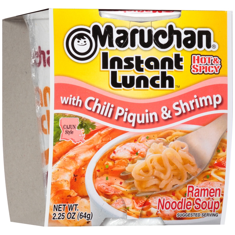 slide 2 of 8, Maruchan Instant Lunch Ramen Noodle Soup Chili Piquin & Shrimp, 2.25 oz