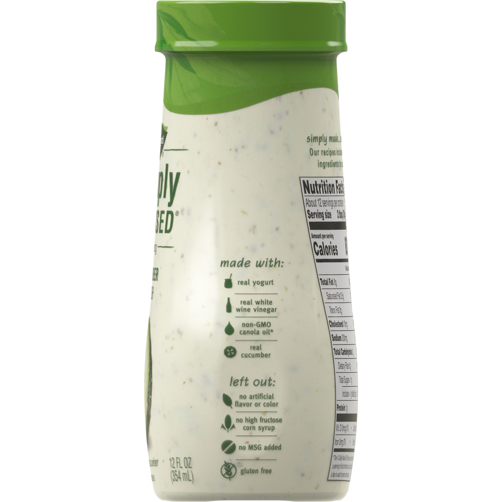 slide 4 of 8, Marzetti Simply Dressed Cucumber Ranch Dressing, 12 fl oz