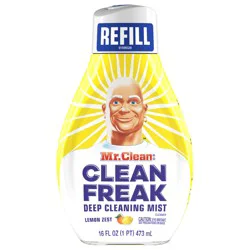 Mr. Clean, Clean Freak Deep Cleaning Mist Multi-Surface Spray, Lemon Zest Scent Refill, 1 count, 16 fl oz