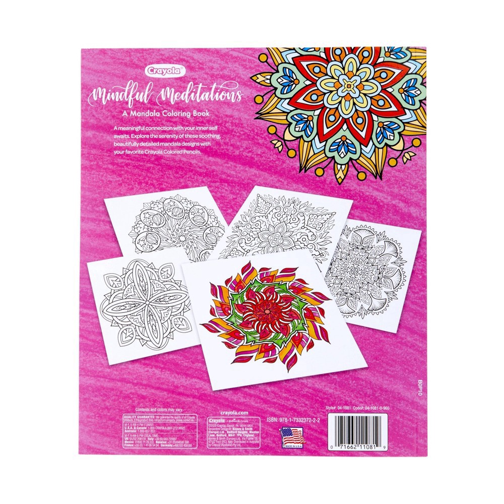 slide 4 of 7, Crayola Mindful Mediations Mandala Coloring Book, 1 ct