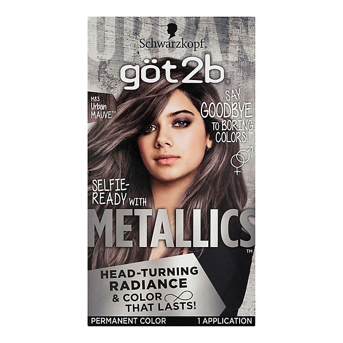 slide 2 of 4, göt2b Metallics M83 Urban Mauve Hair Coloring Kit, 1 ct