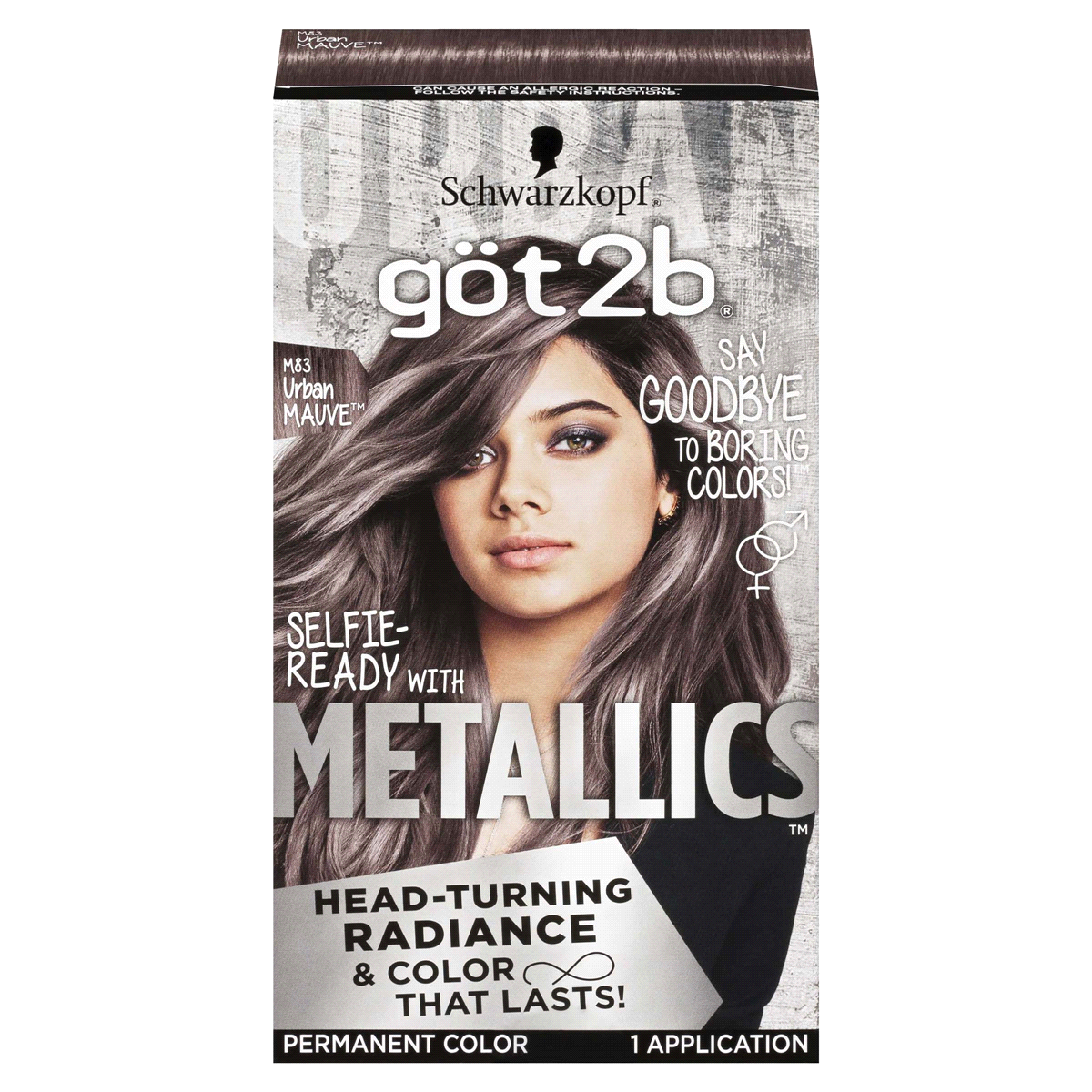 slide 1 of 4, göt2b Metallics M83 Urban Mauve Hair Coloring Kit, 1 ct