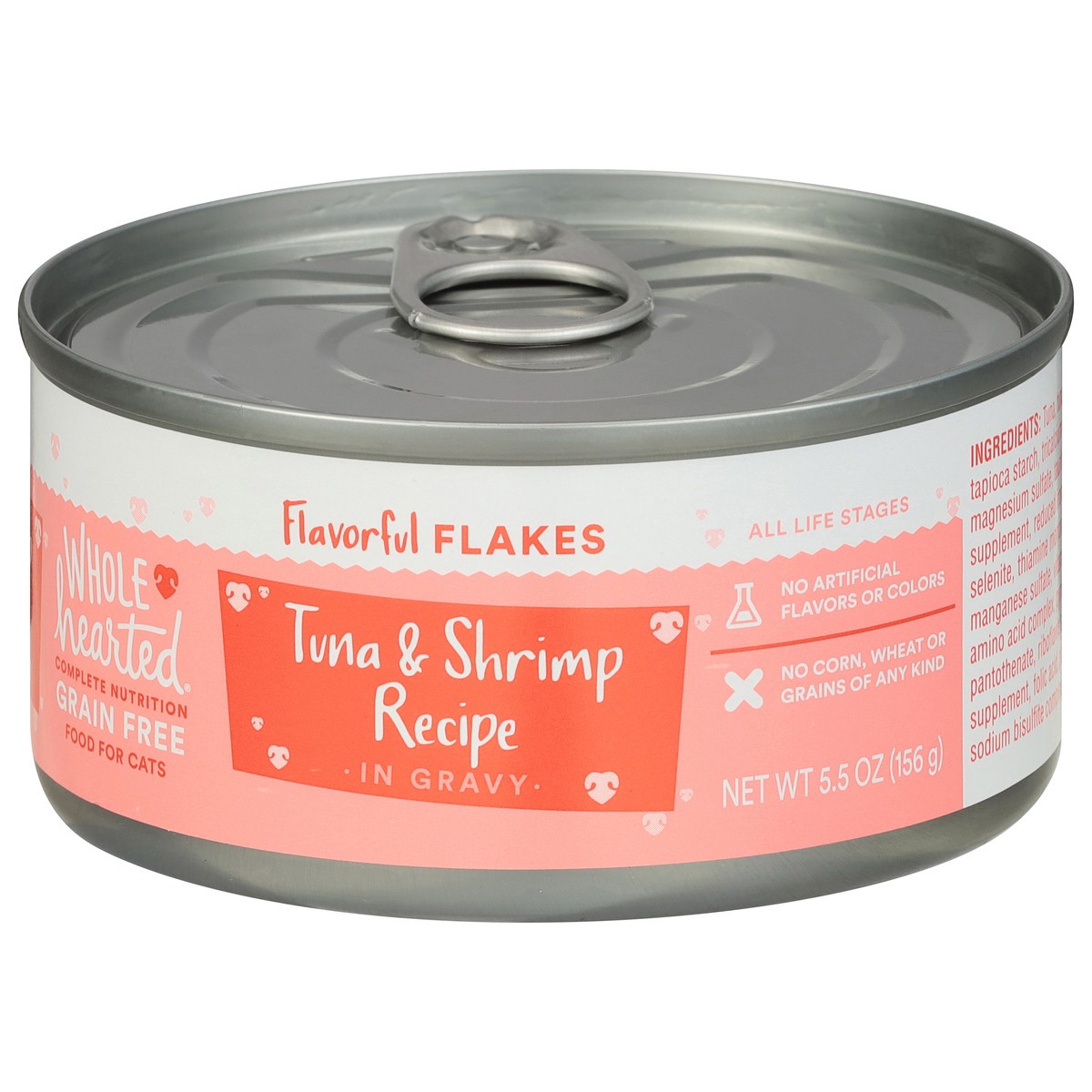slide 15 of 16, Whole Hearted Grain Free Flakes Tuna & Shrimp Recipe in Gravy Food for Cats 5.5 oz, 5.5 oz