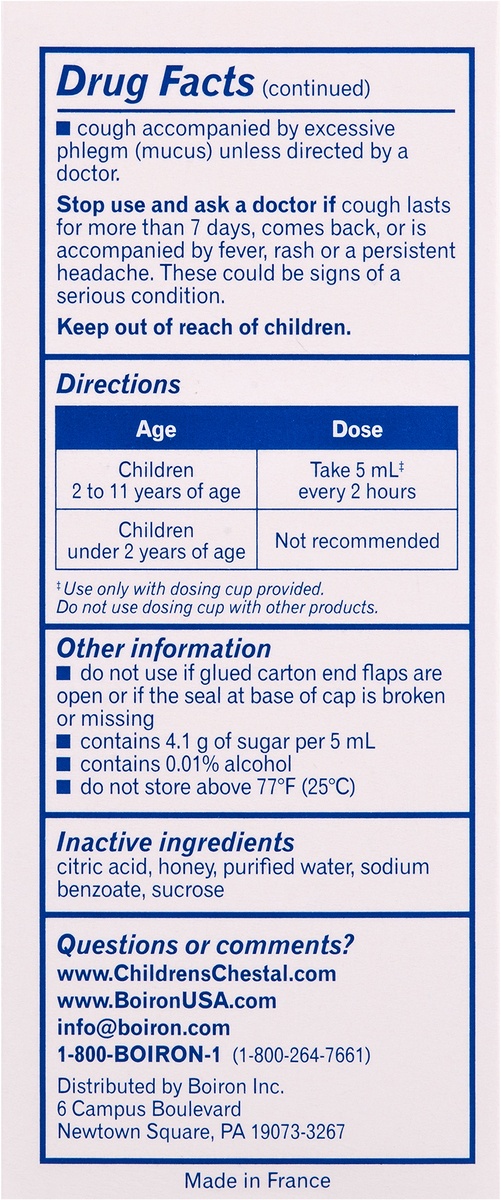 slide 4 of 8, Boiron Children's Chestal Honey Homeopathic Medicine, 6.7 oz