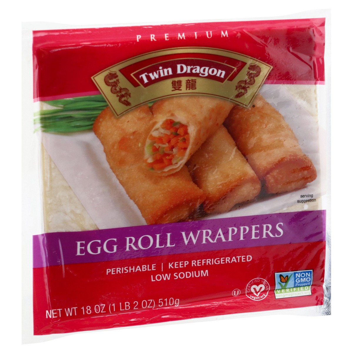 slide 8 of 9, Twin Dragon Premium Egg Roll Wrappers 18 oz, 18 oz