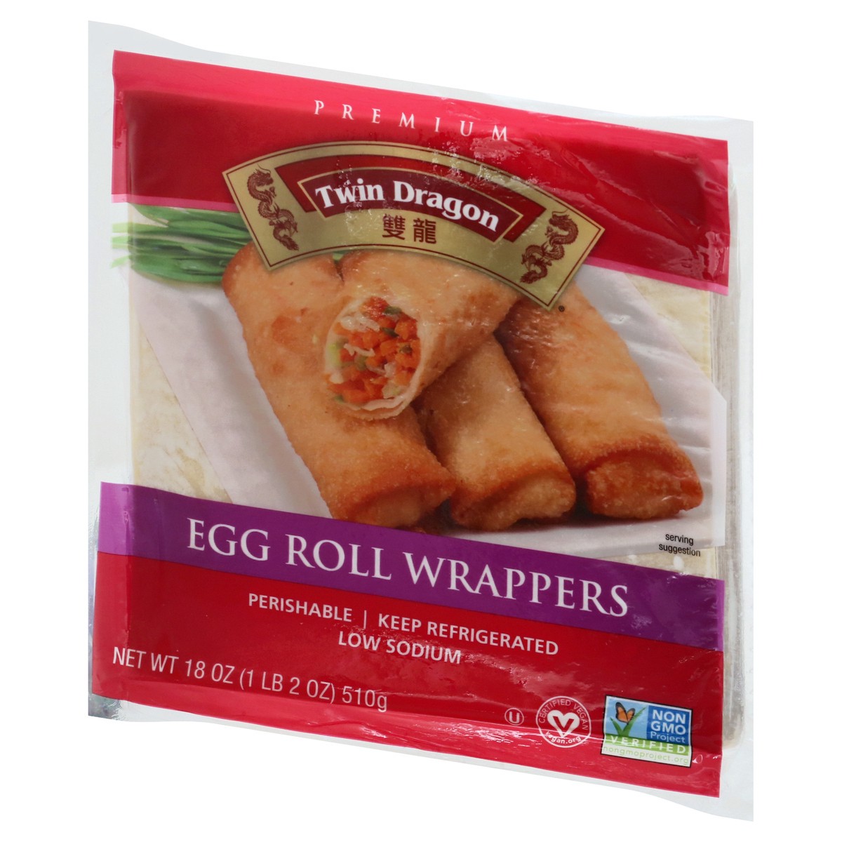 slide 2 of 9, Twin Dragon Premium Egg Roll Wrappers 18 oz, 18 oz