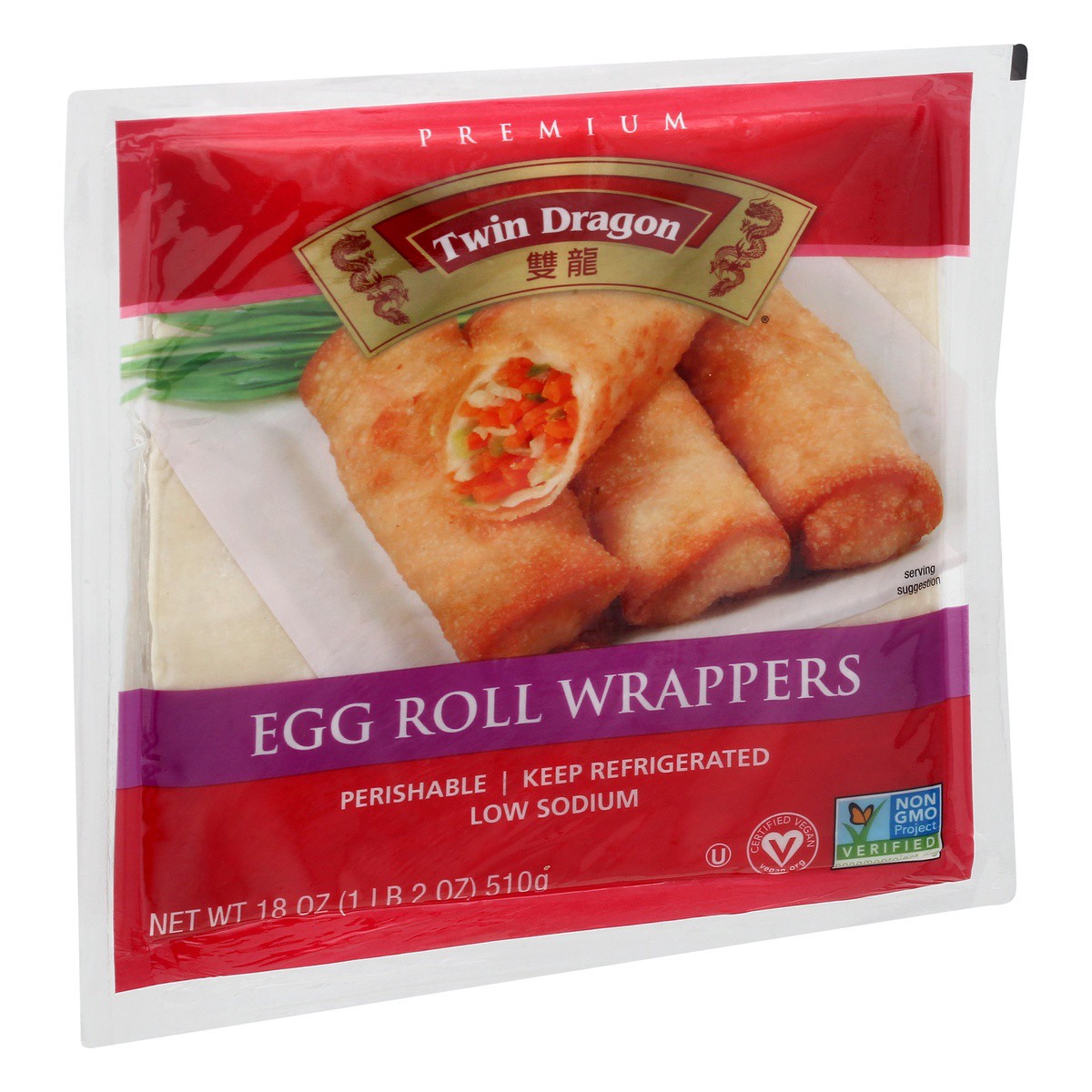 slide 1 of 9, Twin Dragon Premium Egg Roll Wrappers 18 oz, 18 oz