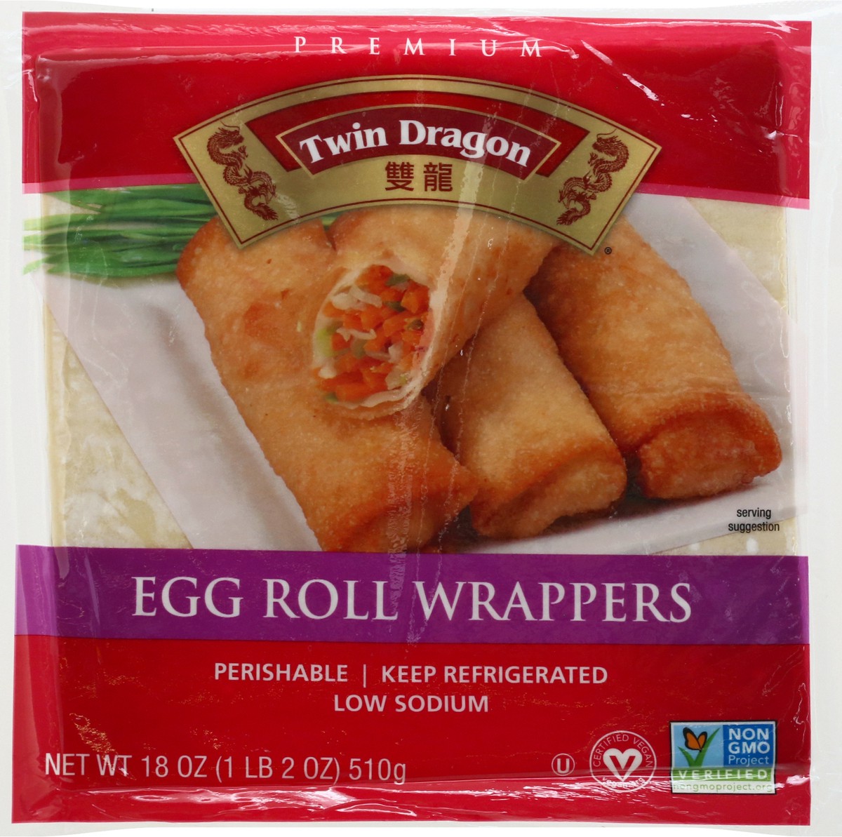 slide 4 of 9, Twin Dragon Premium Egg Roll Wrappers 18 oz, 18 oz