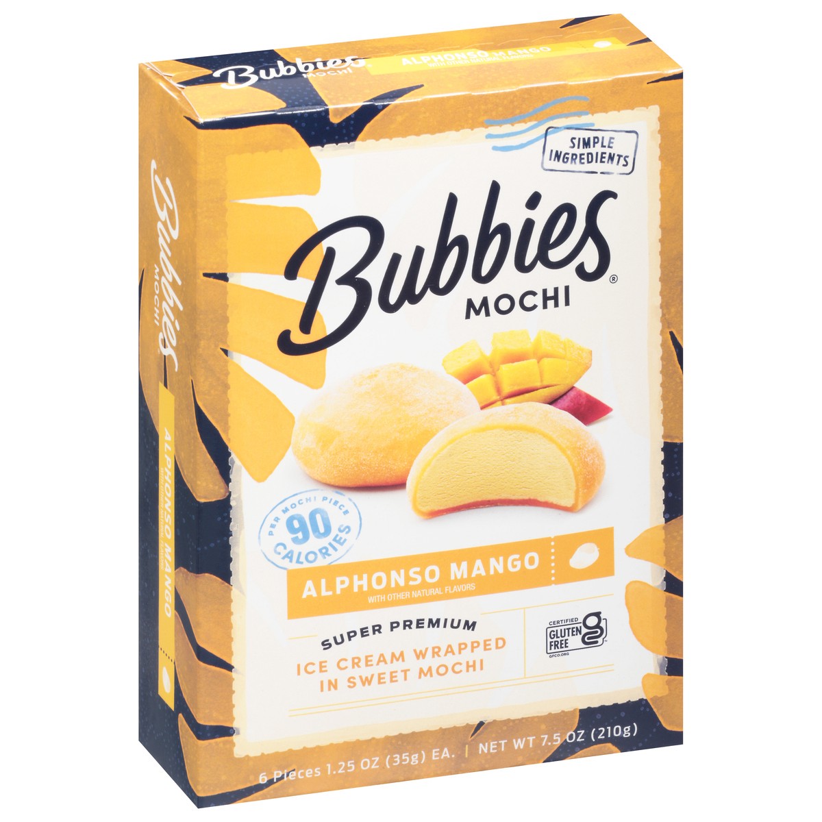 slide 2 of 9, Bubbies Mango Mochi, 6 ct