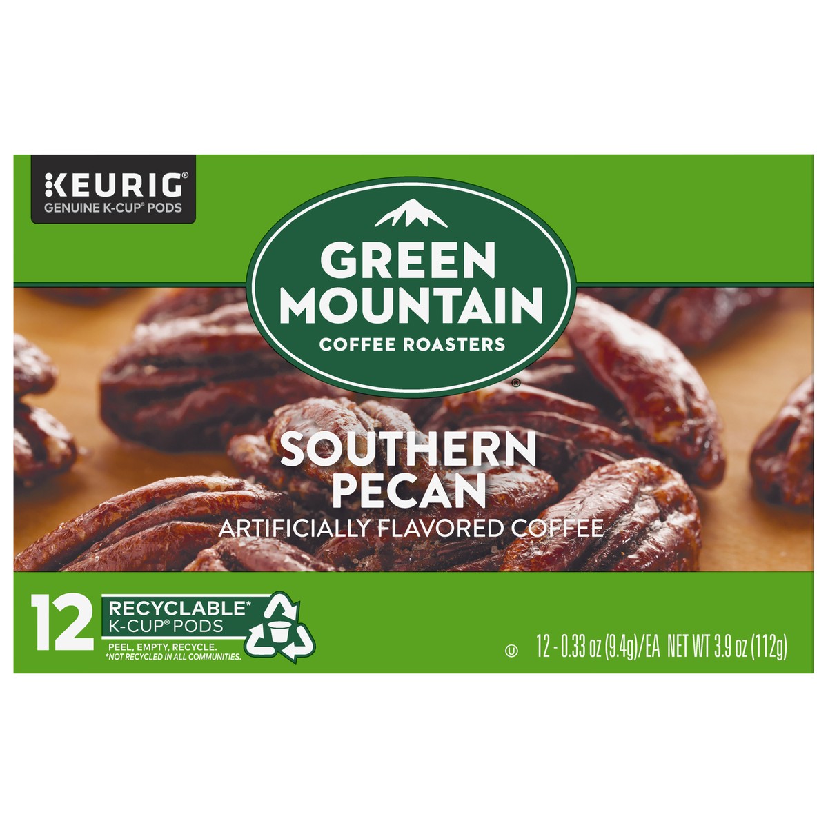 slide 1 of 7, Green Mountain Coffee Roasters Southern Pecan Keurig Single-Serve K-Cup pods, Light Roast Coffee, 12 Count, 12 ct