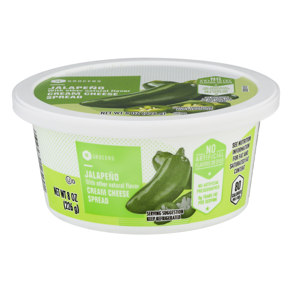 slide 1 of 1, SE Grocers Jalapeno Crm Cheese, 8 oz