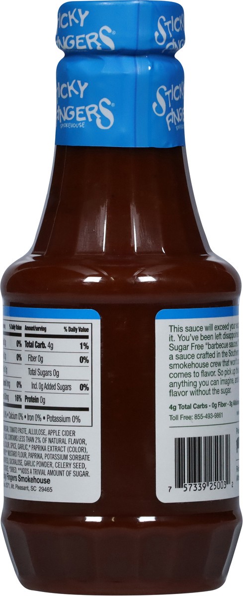 slide 3 of 7, Sticky Fingers Smokehouse Sticky Fingers Barbecue Sauce, Sugar Free, Original, 18 oz