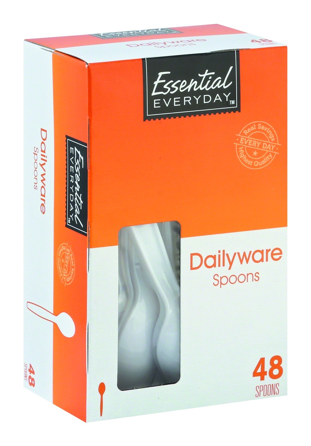 slide 1 of 1, Essential Everyday Plastic Spoons, 48 ct