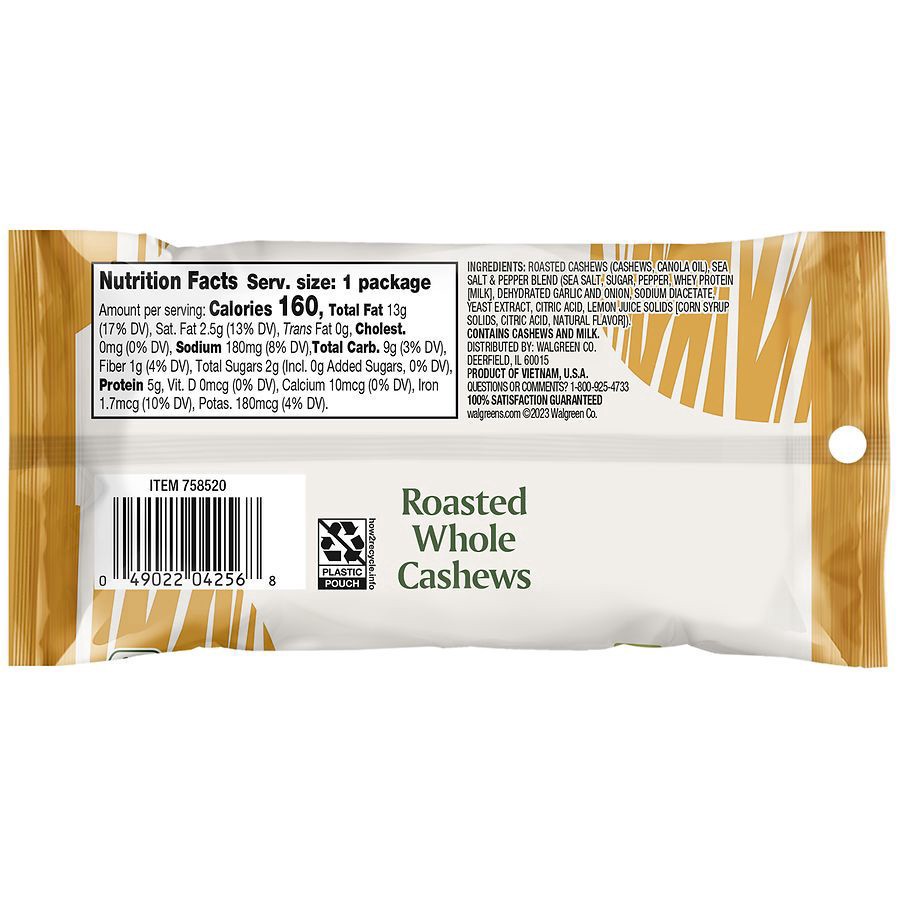 slide 5 of 5, Nice! Whole Cashews Sea Salt and Pepper, 1 oz