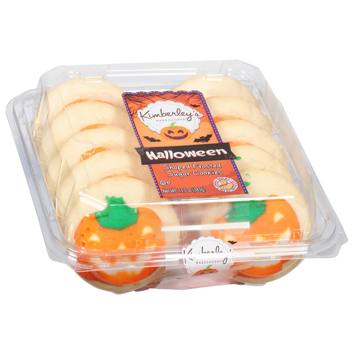 slide 7 of 14, Kimberley's Bakeshoppe Shaped Frosted Halloween Sugar Cookies 13.5 oz, 13.5 oz