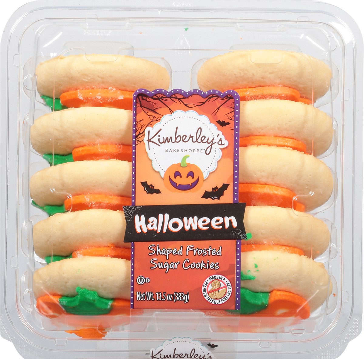 slide 6 of 14, Kimberley's Bakeshoppe Shaped Frosted Halloween Sugar Cookies 13.5 oz, 13.5 oz