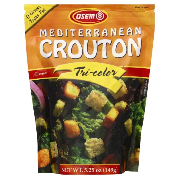 slide 1 of 1, Osem Croutons Mediterranean Tri-Color, 5.25 oz