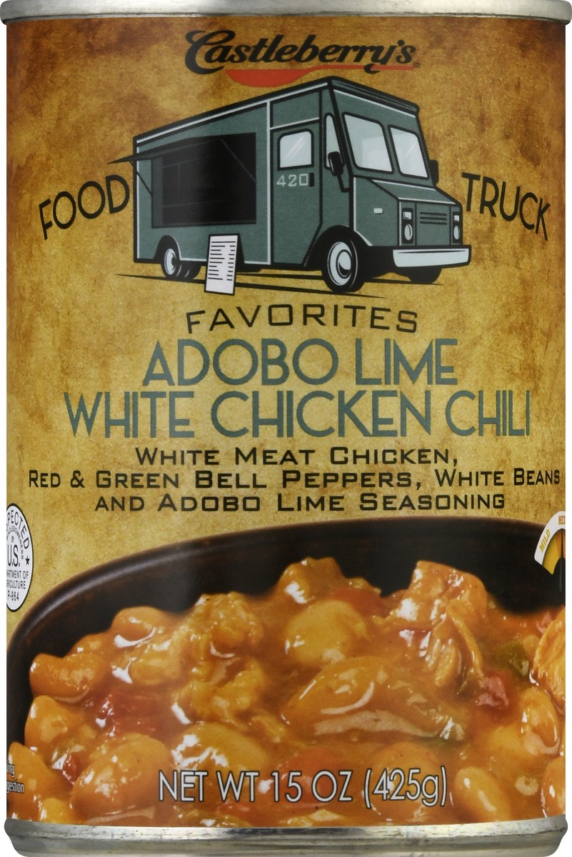 slide 1 of 12, Castleberry's White Adobo Lime Chicken Chili 15 oz, 15 oz