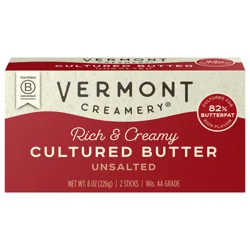Vermont Creamery Cultured Unsalted Butter 2 Sticks - 2 ct