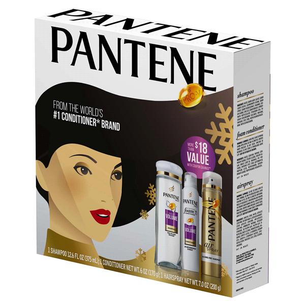 slide 1 of 1, Pantene Sheer Volume Pack with Shampoo, Foam Conditioner, & Airspray, 3 ct