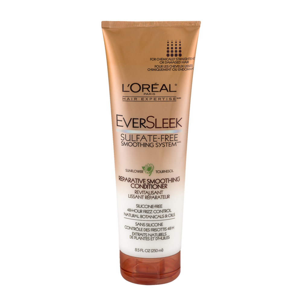 slide 1 of 1, L'Oréal Paris EverSleek Sulfate Free Smoothing System Reparative Smoothing Conditioner, 8.5 oz