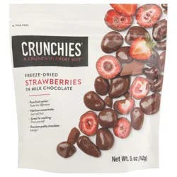Crunchies Freeze-Dried Strawberries in Milk Chocolate 5 oz