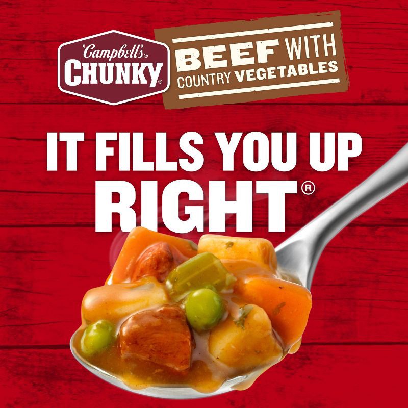 slide 6 of 14, Campbell's Chunky Beef with Country Vegetables Soup - 18.8oz, 18.8 oz