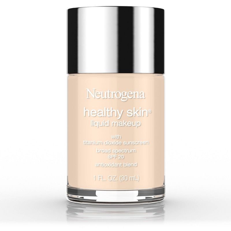 slide 1 of 7, Neutrogena Healthy Skin Liquid Makeup Foundation, Lightweight & Flawless Coverage with Broad Spectrum SPF 20 Sunscreen - 10 Classic Ivory, 1 ct