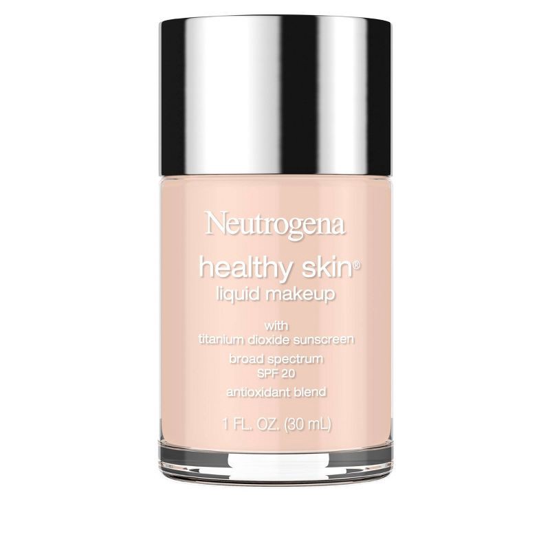 slide 1 of 7, Neutrogena Healthy Skin Liquid Makeup Foundation, Lightweight & Flawless Coverage with Broad Spectrum SPF 20 Sunscreen - 20 Natural Ivory, 1 ct