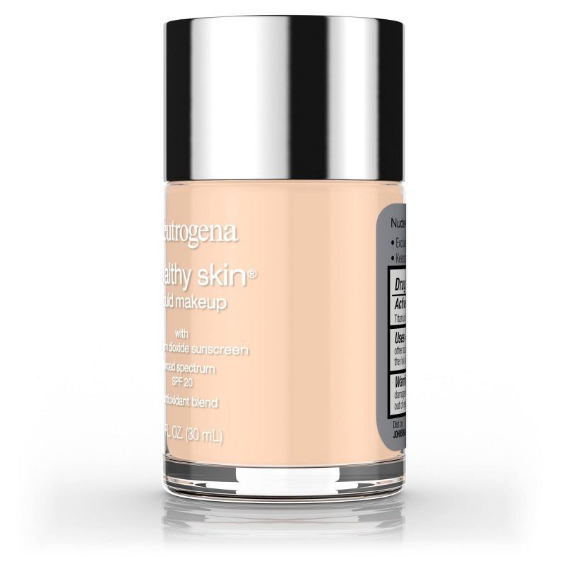 slide 4 of 6, Neutrogena Healthy Skin Liquid Makeup Foundation, Lightweight & Flawless Coverage with Broad Spectrum SPF 20 Sunscreen - 40 Nude, 1 ct