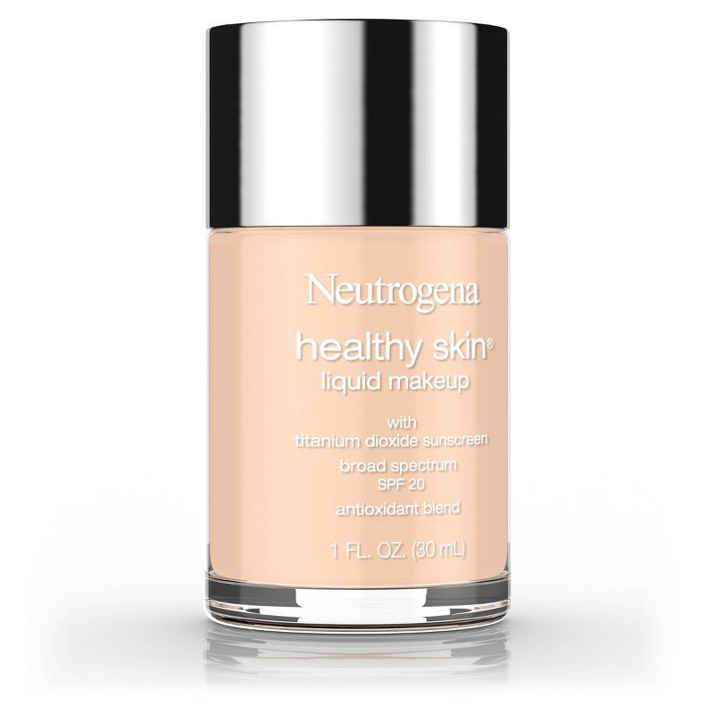 slide 6 of 6, Neutrogena Healthy Skin Liquid Makeup Foundation, Lightweight & Flawless Coverage with Broad Spectrum SPF 20 Sunscreen - 40 Nude, 1 ct