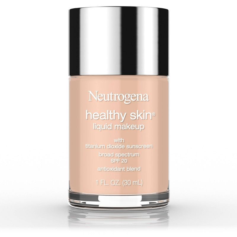 slide 1 of 7, Neutrogena Healthy Skin Liquid Makeup Foundation, Lightweight & Flawless Coverage with Broad Spectrum SPF 20 Sunscreen - 80 Medium Beige, 1 ct