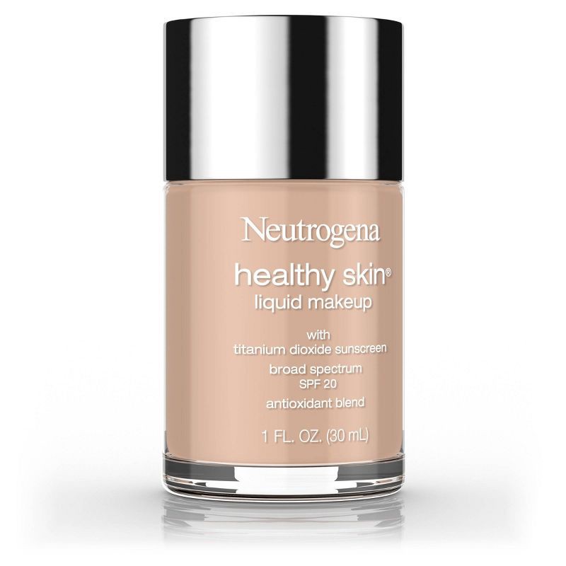 slide 7 of 7, Neutrogena Healthy Skin Liquid Makeup Foundation, Lightweight & Flawless Coverage with Broad Spectrum SPF 20 Sunscreen - 90 Warm Beige, 1 ct