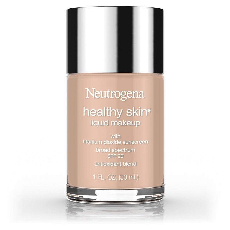 slide 1 of 7, Neutrogena Healthy Skin Liquid Makeup Foundation, Lightweight & Flawless Coverage with Broad Spectrum SPF 20 Sunscreen - 90 Warm Beige, 1 ct