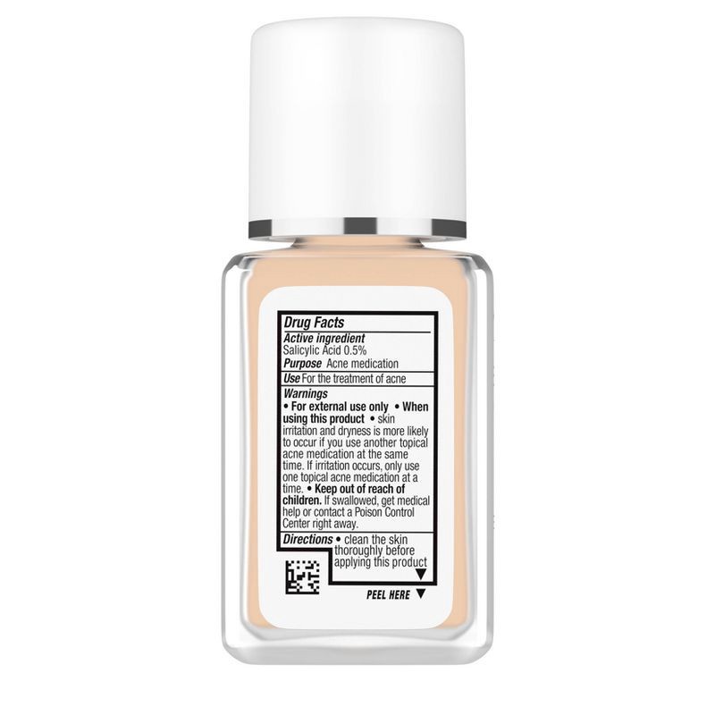 slide 8 of 9, Neutrogena Skin Clearing Oil-Free Liquid Foundation with Salicylic Acid - 60 Natural Beige - 1 fl oz, 1 fl oz