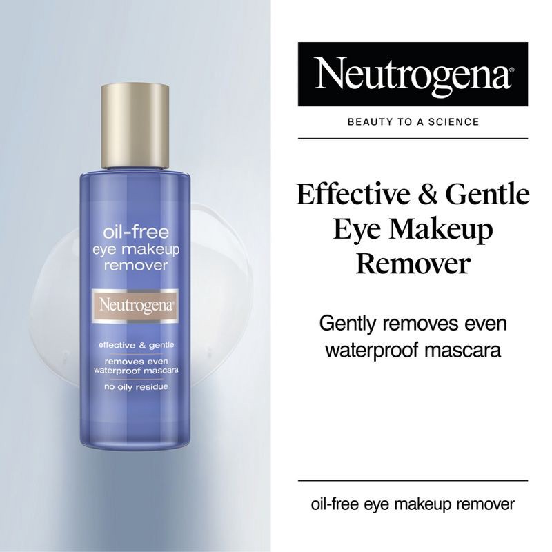 slide 3 of 8, Neutrogena Gentle Oil-Free Eye Makeup Remover & Cleanser for Sensitive Eyes - 3.8 fl oz, 3.8 oz