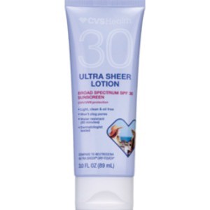 slide 1 of 1, CVS Health Ultra Sheer Broad Spectrum Sunscreen Lotion Spf 30, 3 fl oz