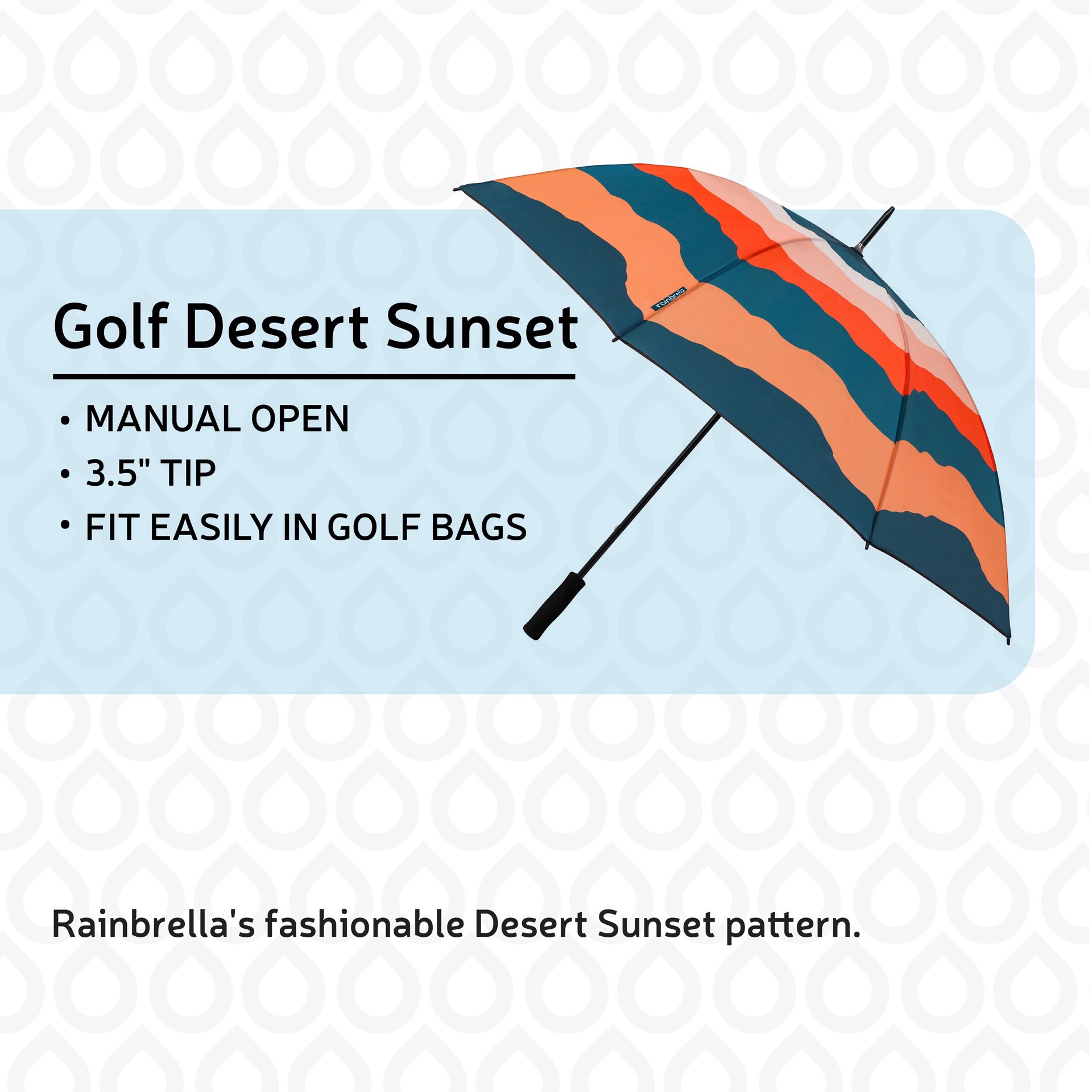 slide 5 of 6, Rainbrella Umbrella Manual Pattern Golf, 1 ct