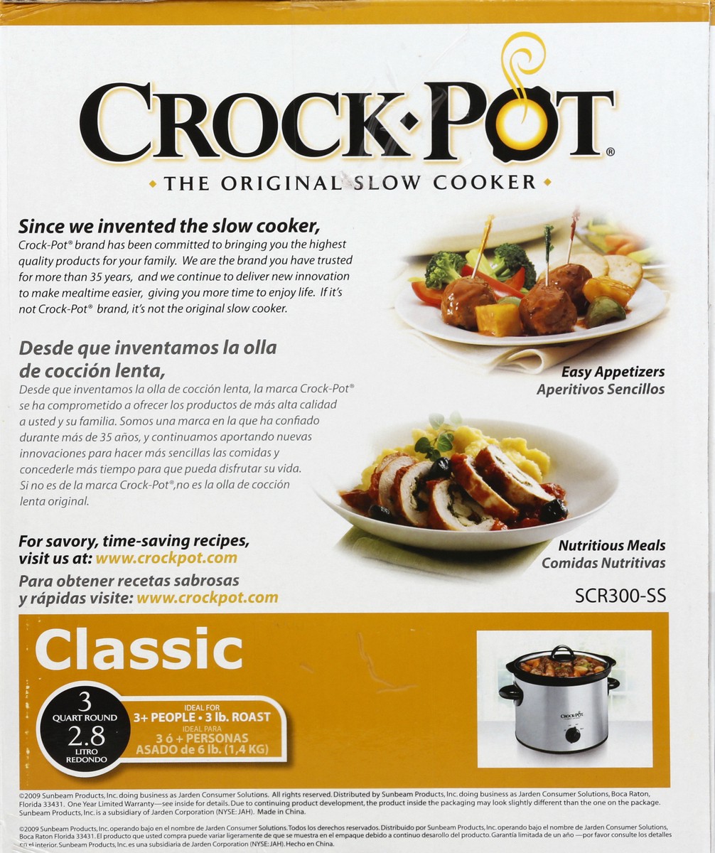 slide 7 of 10, Crock-Pot Stainless Steel Slowcooker 3Qt, 1 ct