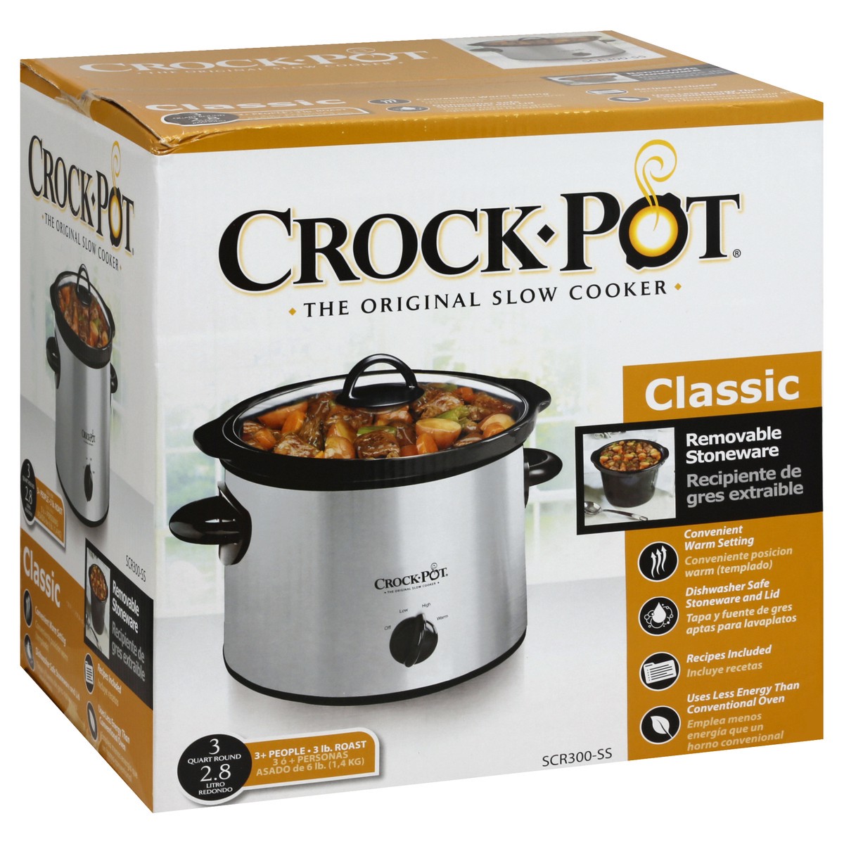 slide 10 of 10, Crock-Pot Stainless Steel Slowcooker 3Qt, 1 ct