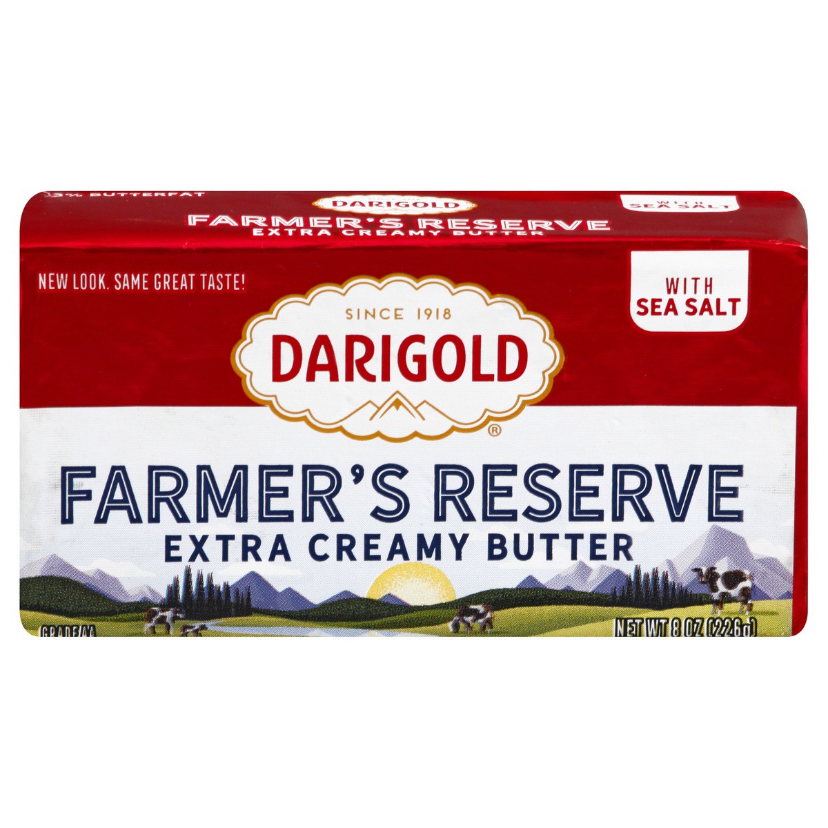 slide 1 of 9, Darigold Farmer's Reserve Extra Creamy With Sea Salt Butter 8 oz, 8 oz