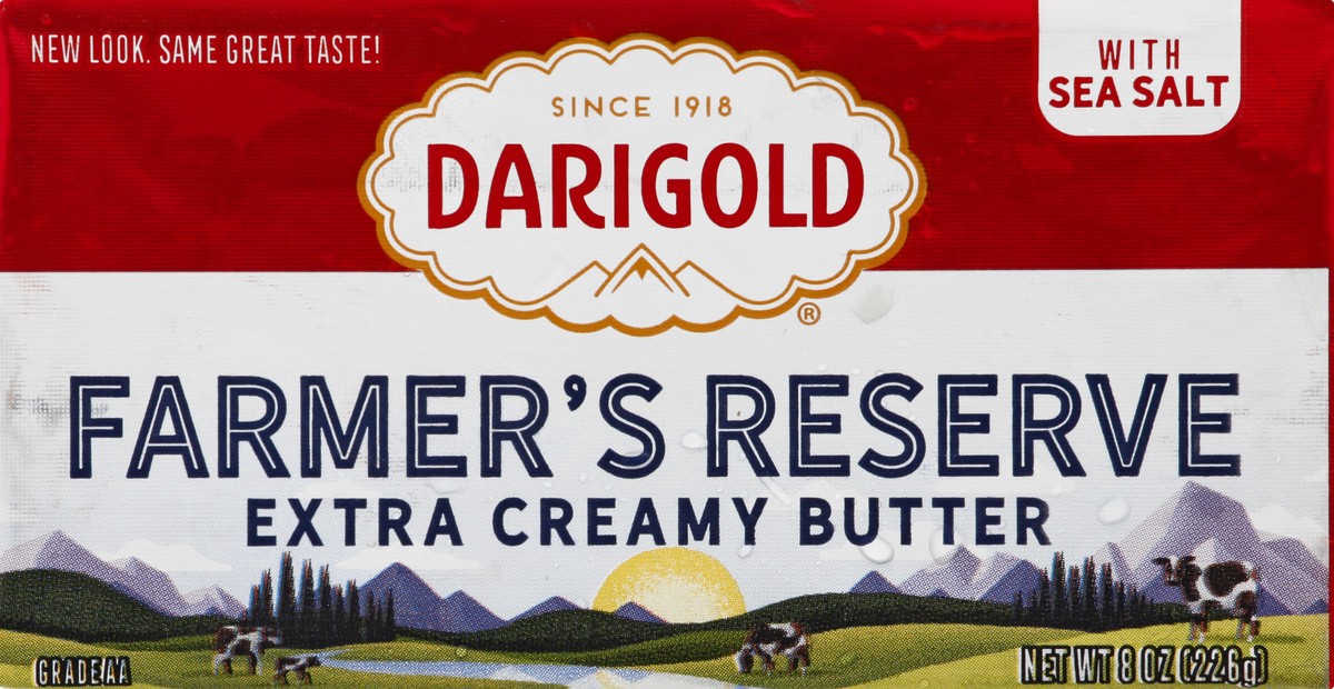 slide 6 of 9, Darigold Farmer's Reserve Extra Creamy With Sea Salt Butter 8 oz, 8 oz