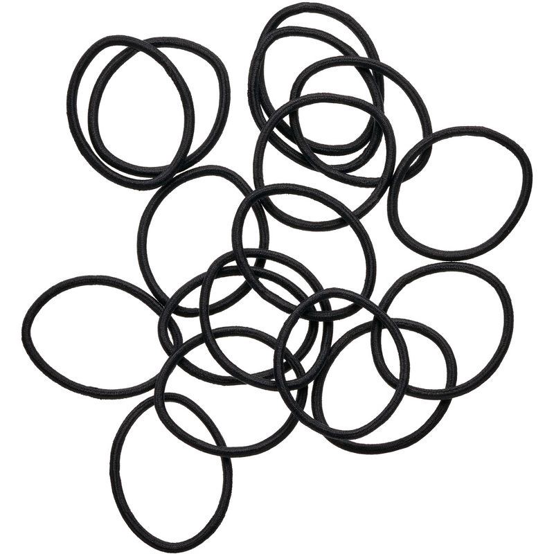 slide 2 of 6, Goody Ouchless Elastic Hair Ties - Black - 4mm - 17ct, 17 ct