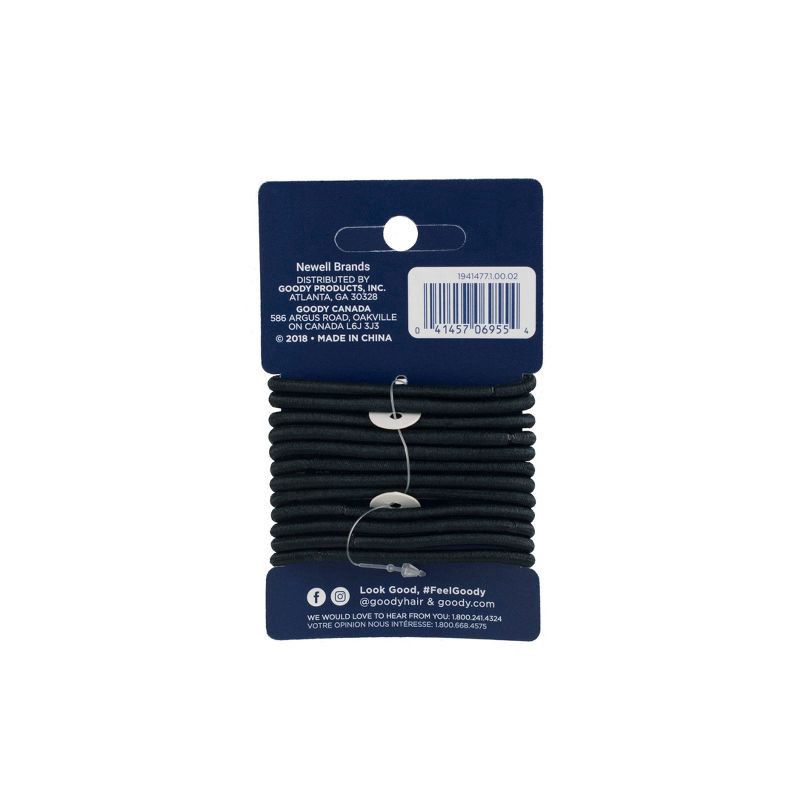 slide 5 of 6, Goody Ouchless Elastic Hair Ties - Black - 4mm - 17ct, 17 ct