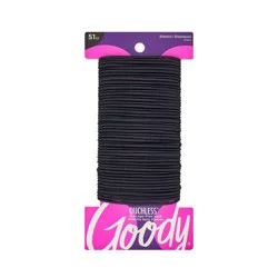 Goody Ouchless Elastic Hair Ties - Black - 2mm - 51ct